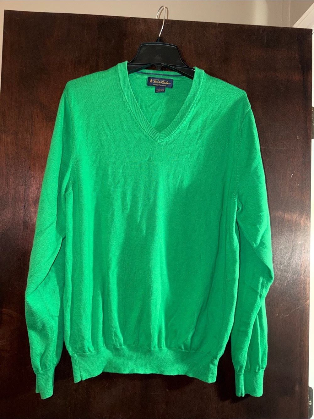 Brooks Brothers Supima® Cotton V-Neck Sweater - Picture 2 of 4